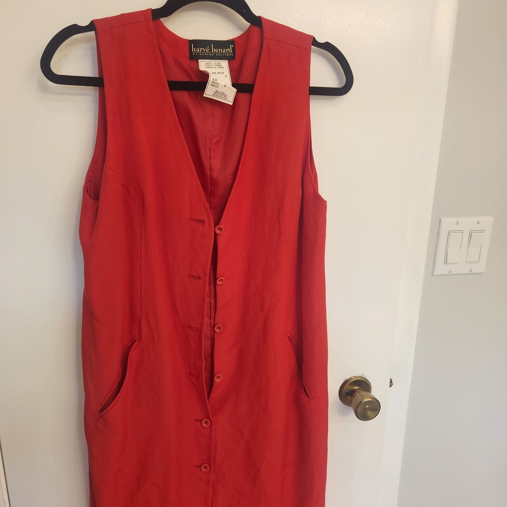 Harve Benard Vibrant Red Midi Dress